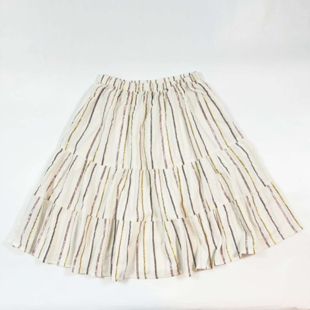 Emile et Ida beige metallic skirt 8Y 1