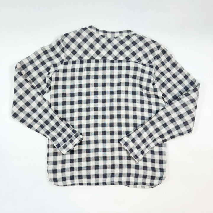 Búho black checked shirt with grandpa collar 10Y 2