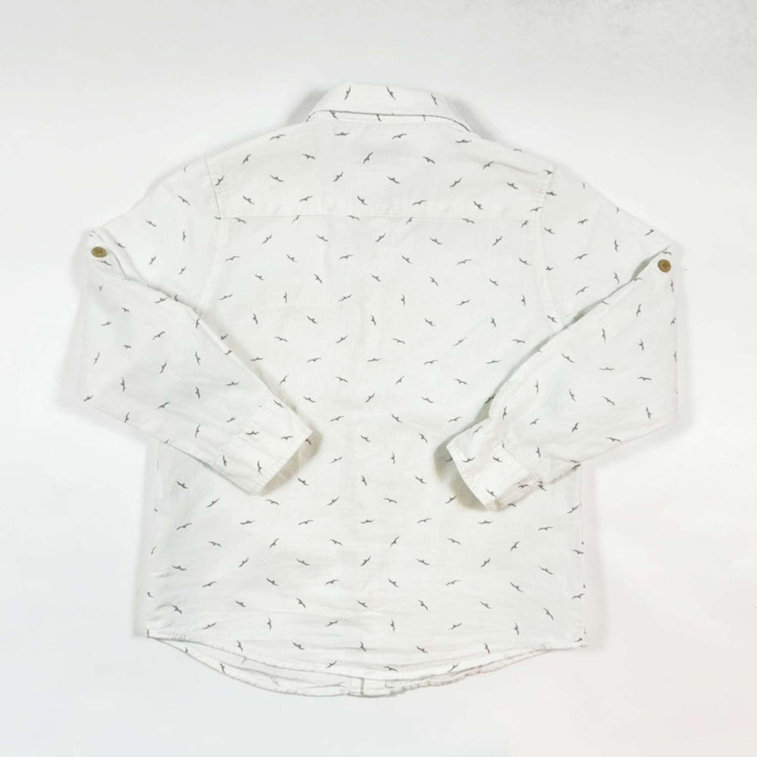 Zara white bird linen-mix shirt 6Y/116 2