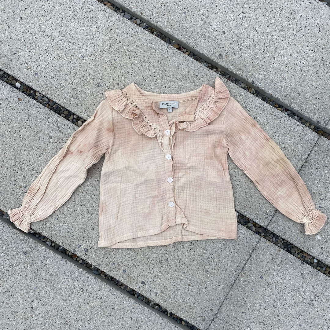 Petite Lucette X Studio Kabo naturally dyed blouse 4Y 1