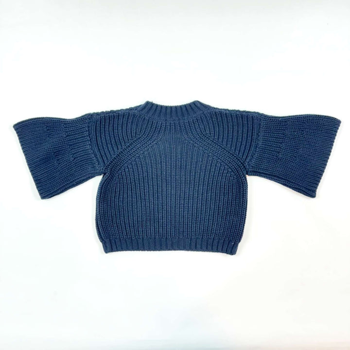 Il Gufo navy heavy knit cotton pullover 2Y 2