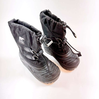 Sorel black children's suer trooper waterproof snow boot 25 1