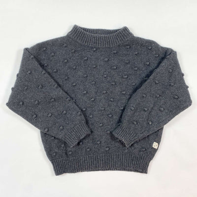 Matona charcoal cashmere blend popcorn knit sweater 5-6Y 1