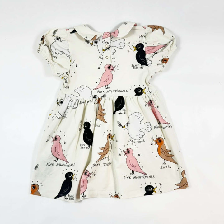 Mini Rodini off-white bird watching summer dress 2-3Y 2