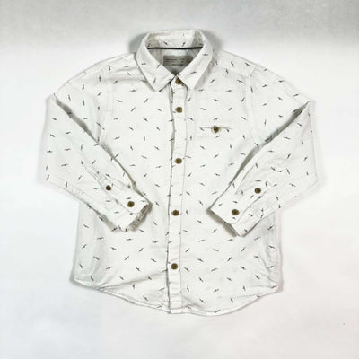 Zara white bird linen-mix shirt 6Y/116 1