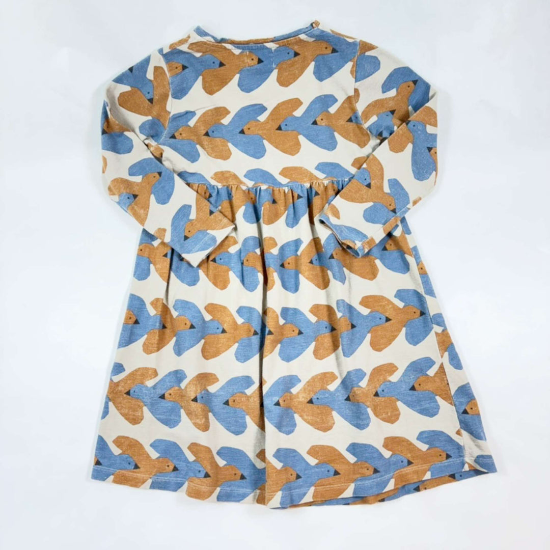 Bobo Choses beige bird jersey dress 4-5Y/110 2