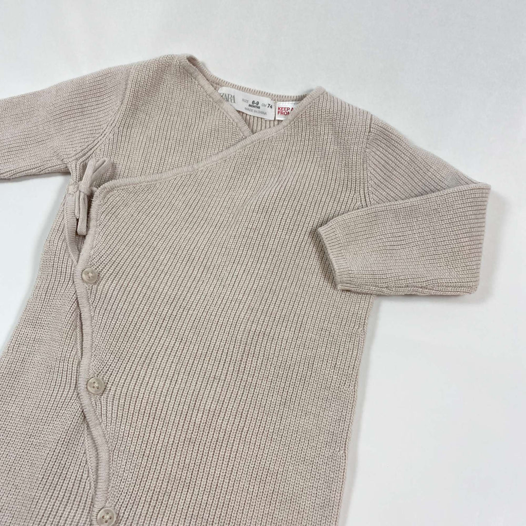 Zara cotton knit kimono jumpsuit 6-9M/74 2
