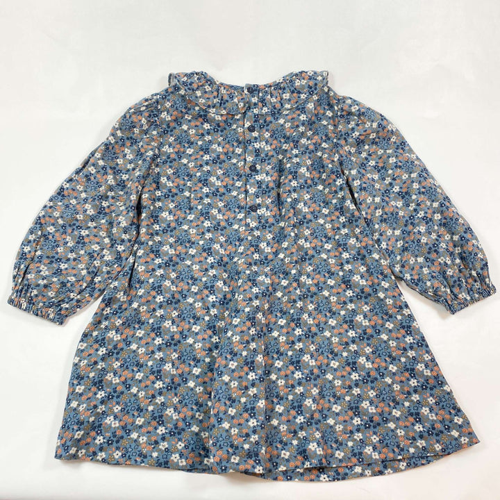 Petit Bateau blue organic cotton floral dress 128 3