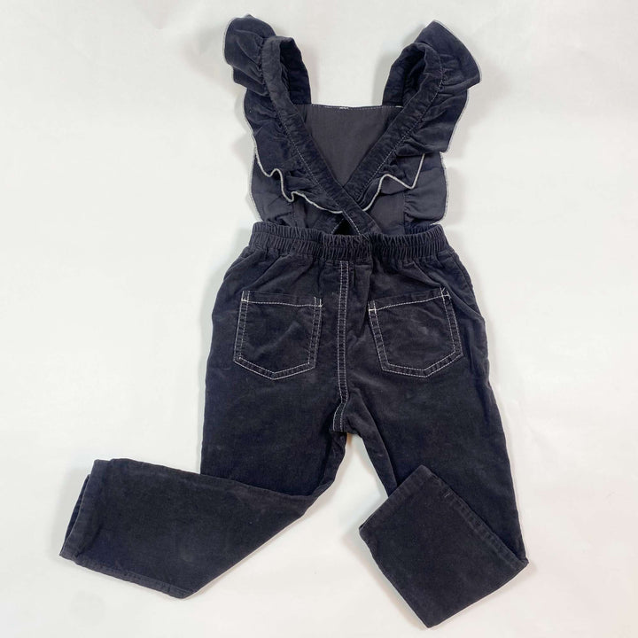 Zara anthracite velvet dungarees 3-4Y/104 3