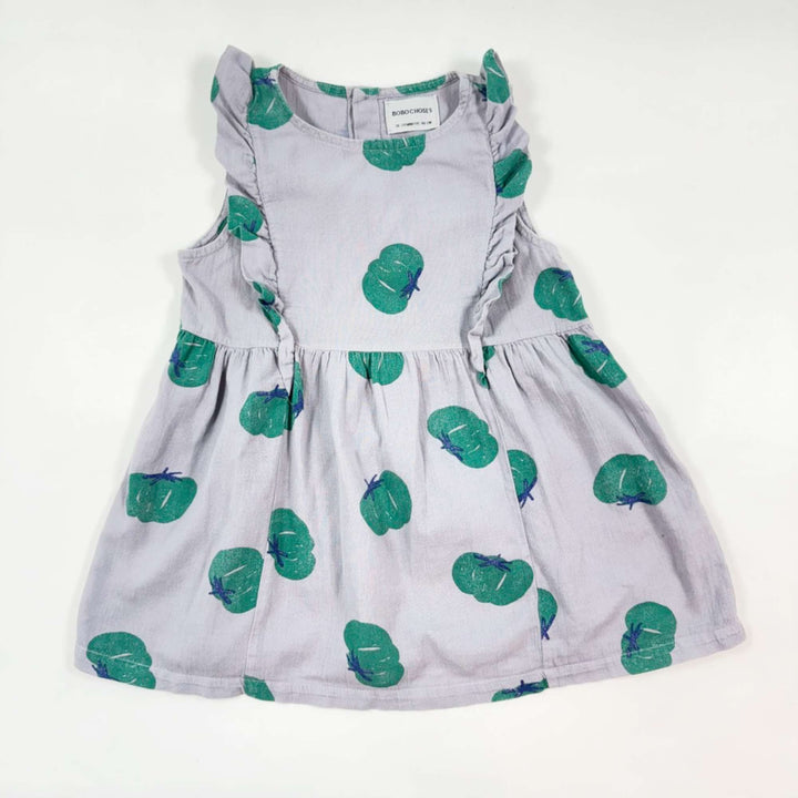 Bobo Choses grey Tomatoes All Over sleeveless ruffle dress 18-24M/86 1