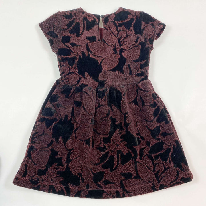Zara festive dress with velvet pattern 4Y/104 2
