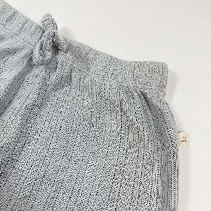 Lil' Atelier grey pointelle trousers 9-12M/80 2
