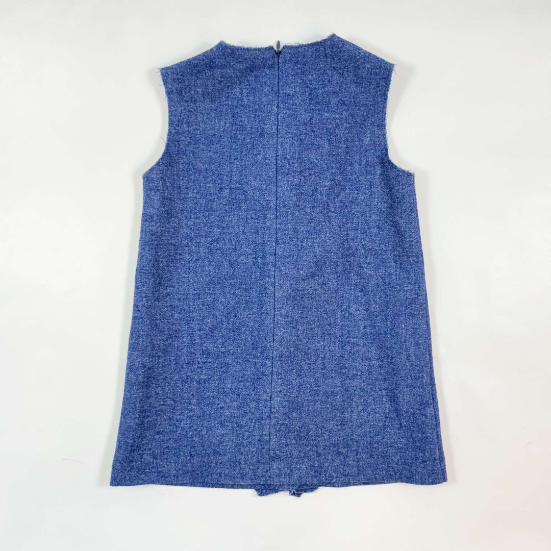 Il Gufo blue sleeveless wool-mix dress 2Y 2