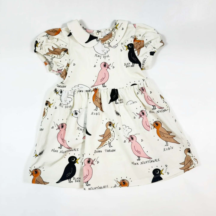 Mini Rodini off-white bird watching summer dress 2-3Y 1