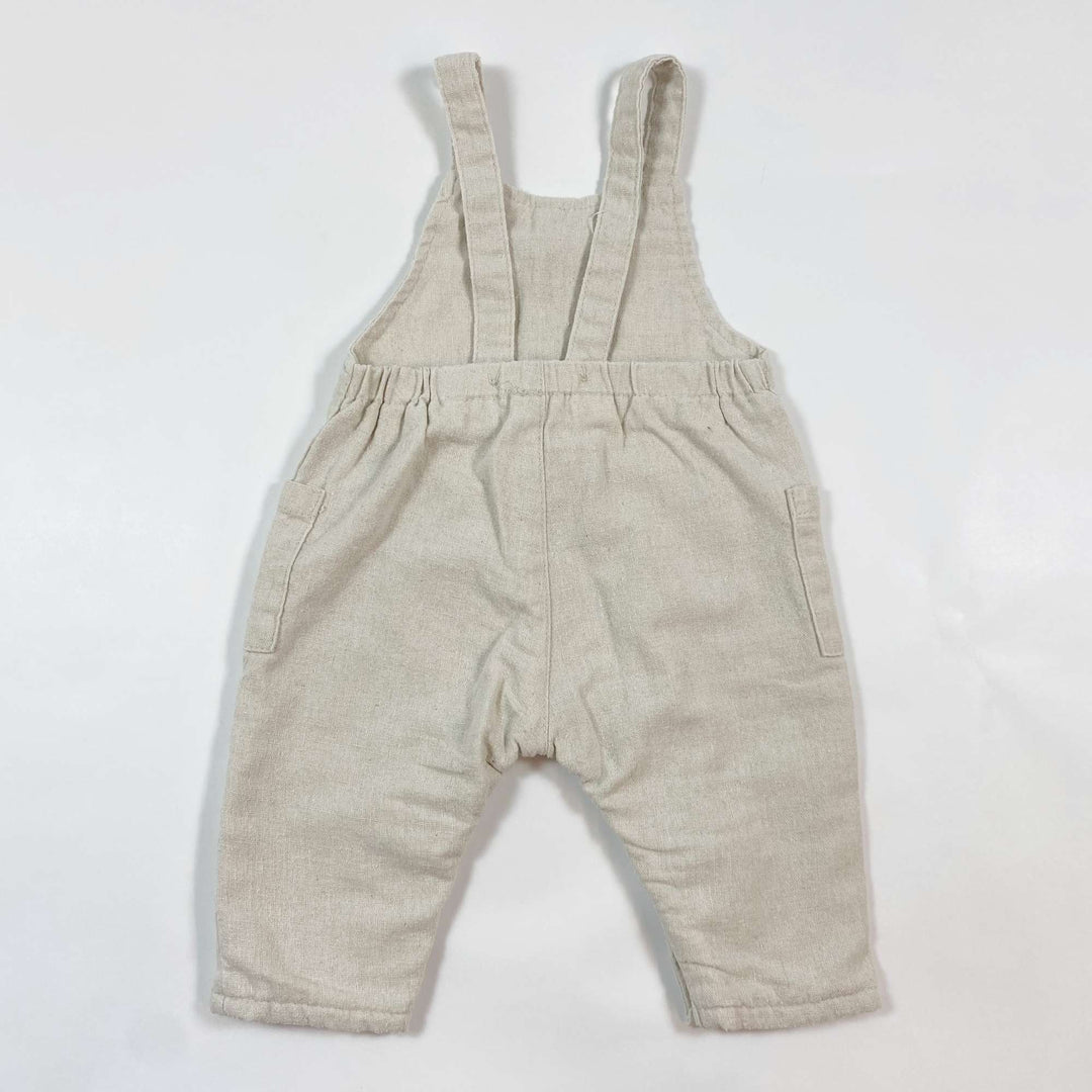 Zara cotton linen blend dungarees 1-3M/62 2