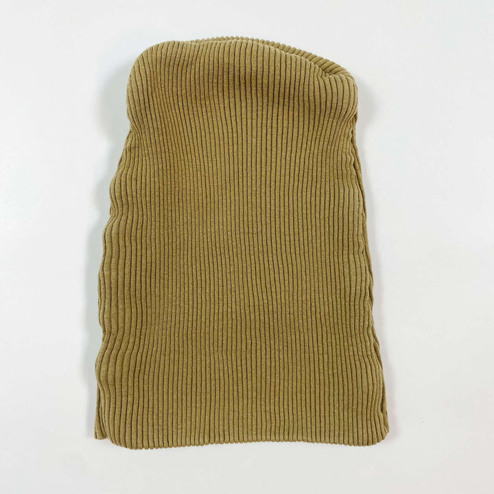 Minimalisma mustard silk blend rib baby hat baby 2
