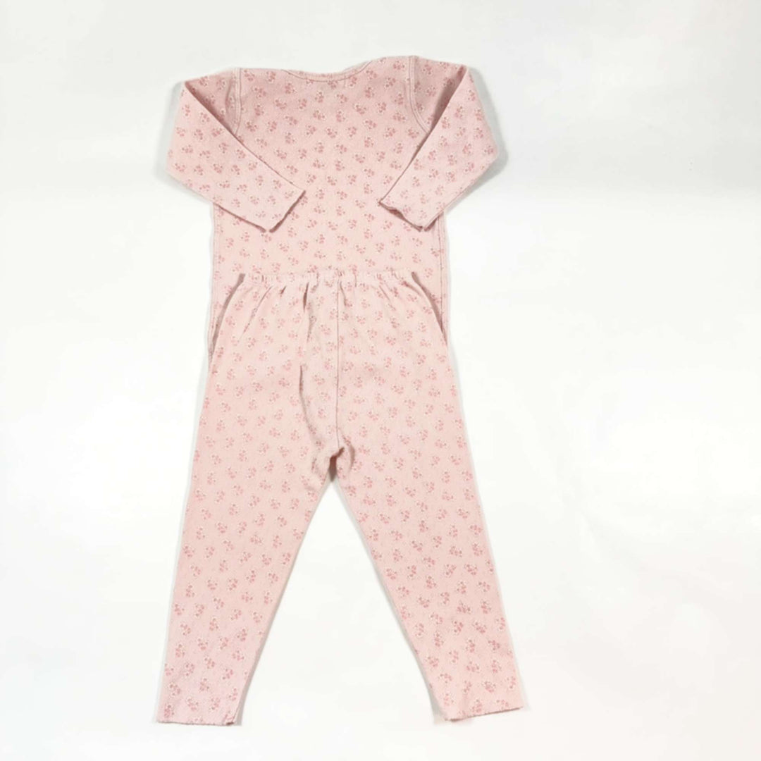 Bonpoint pink floral pointelle pyjama 2Y 2