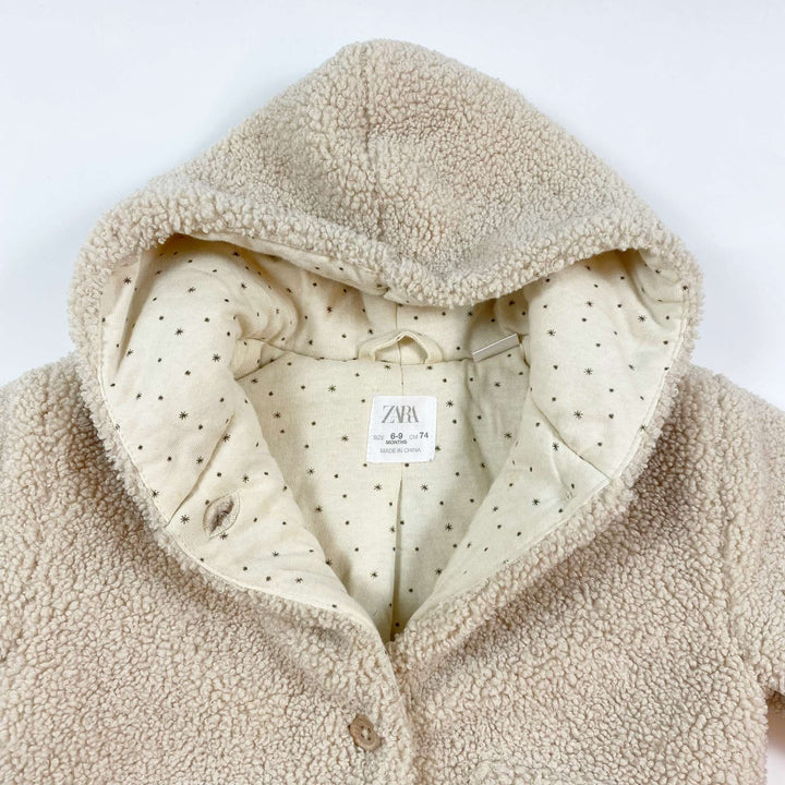 Zara beige sherpa coat 6-9M/74 2