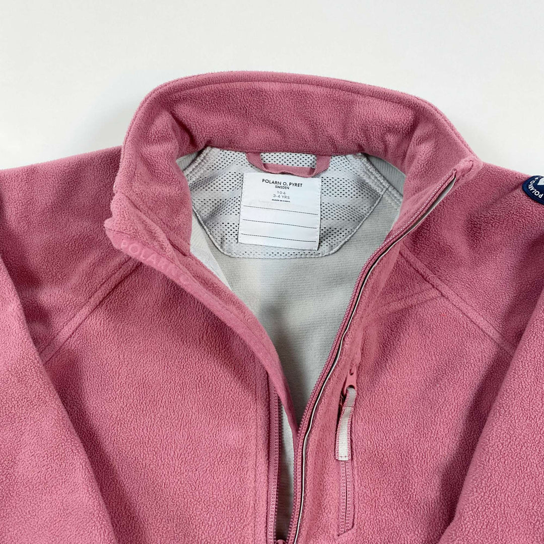 Polarn O. Pyret dark pink wind fleece zip jacket 3-4Y/104 2
