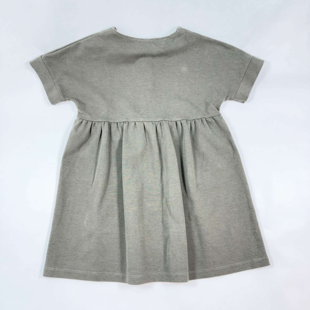 Wheat bottle green loose fit short-sleeved dress 6Y/116 2