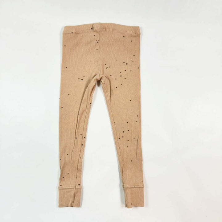 Phil & Phae soft terracotta dot leggings & longsleeve set 2Y 4