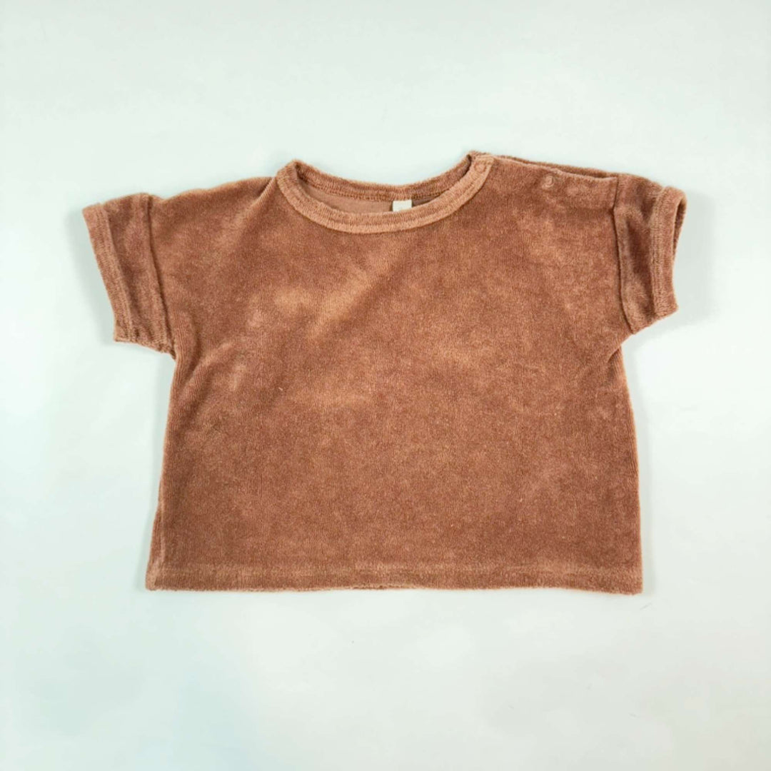 Organic Zoo terracotta frottee t-shirt 6-12M 1