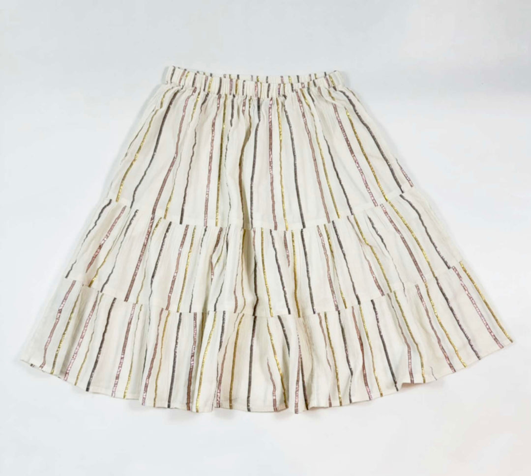 Emile et Ida beige metallic skirt 8Y 3