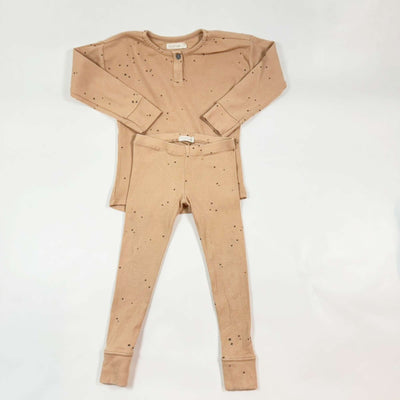 Phil & Phae soft terracotta dot leggings & longsleeve set 2Y 1