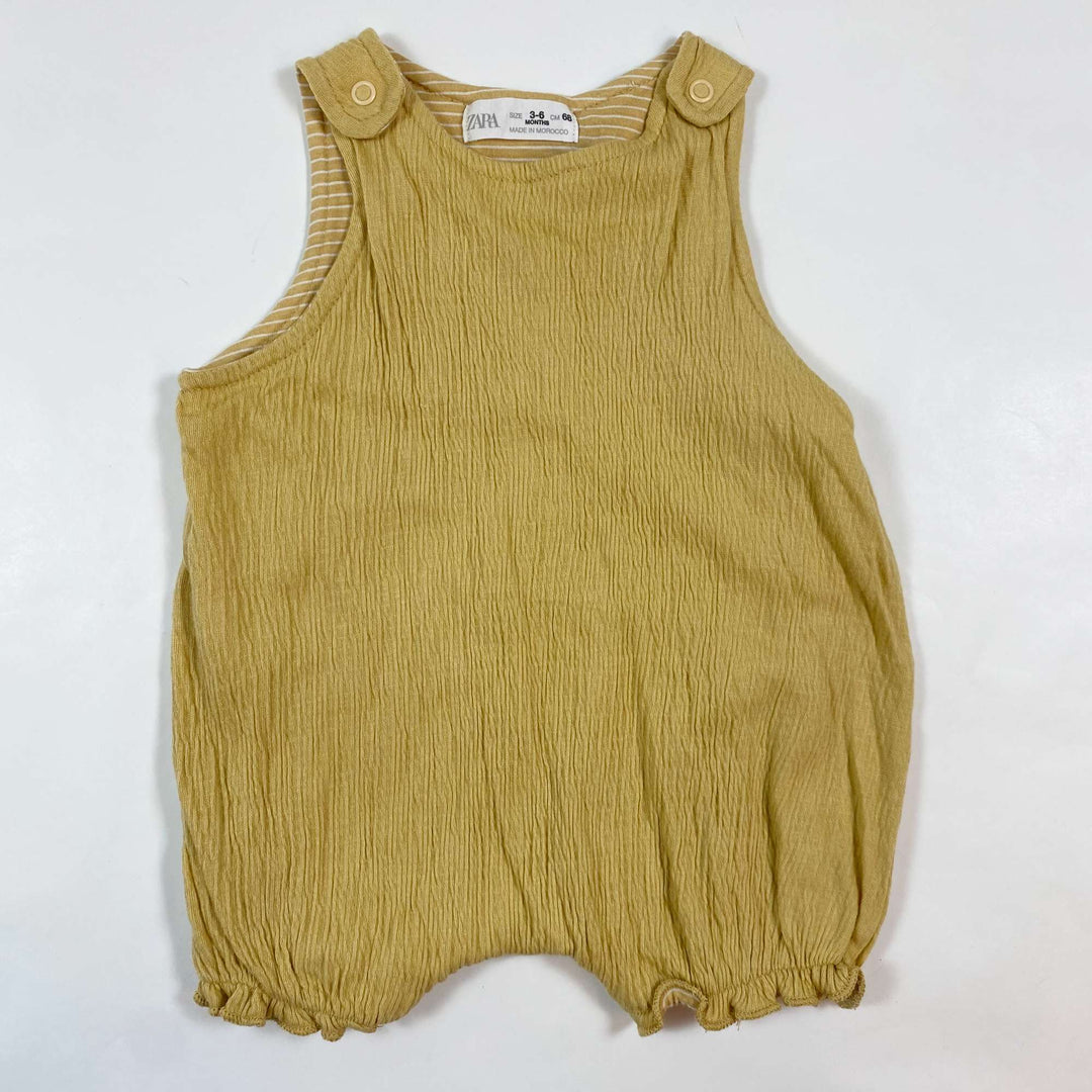 Zara mustard romper 3-6M/68 1