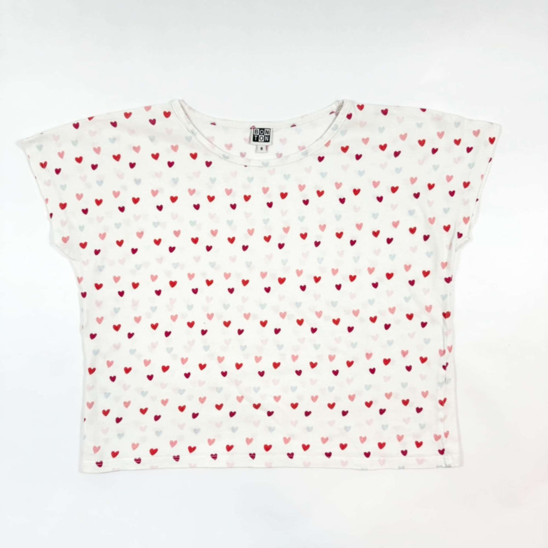 Bonton off-white heart t-shirt 8Y 1