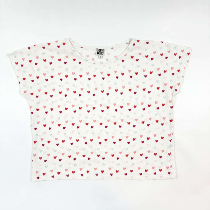 Bonton off-white heart t-shirt 8Y 1