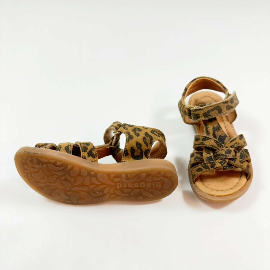 Bisgaard brown leopard suede sandals 25 2