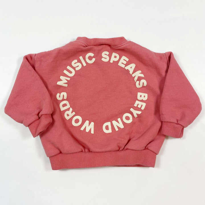 Zara pink tour life mood sweatshirt 6-9M/74 2