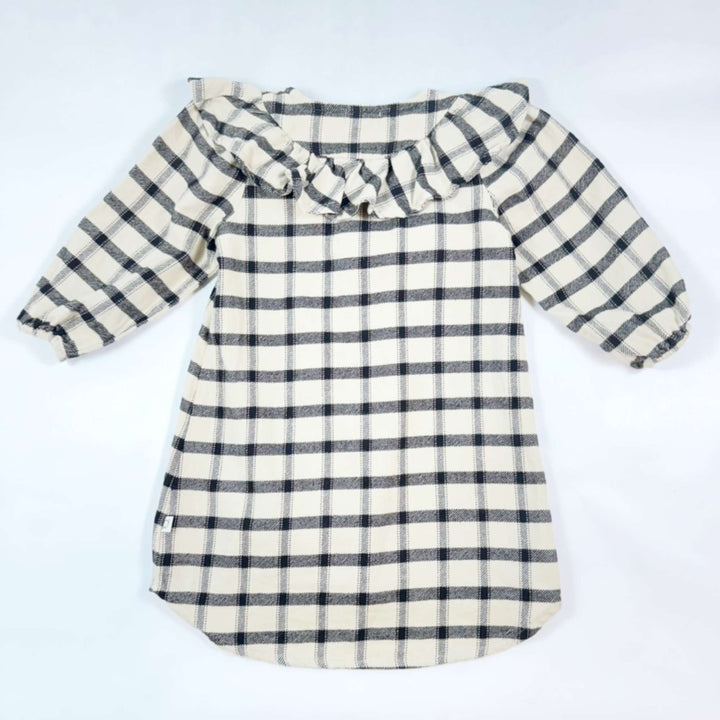 My Little Cozmo beige checked flannel dress 3Y 2