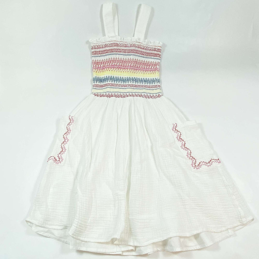 Stella McCartney Kids smocked & embroiderd muslin summer dress 8Y 3