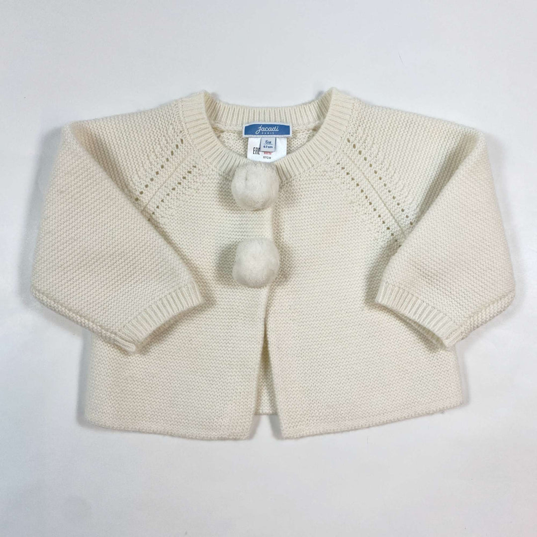 Jacadi off white wool blend cardigan 6M/67 1