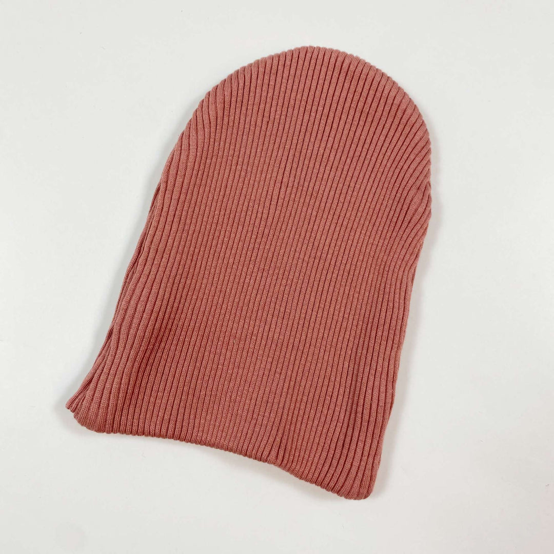 Minimalisma pink rib silk cotton hat Birth 2