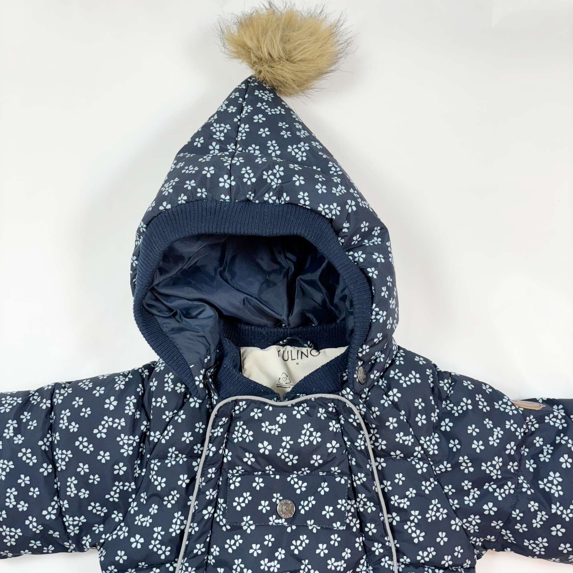 Kuling | navy sakura flower Val d'Isere snow suit | Ingrid & Emil