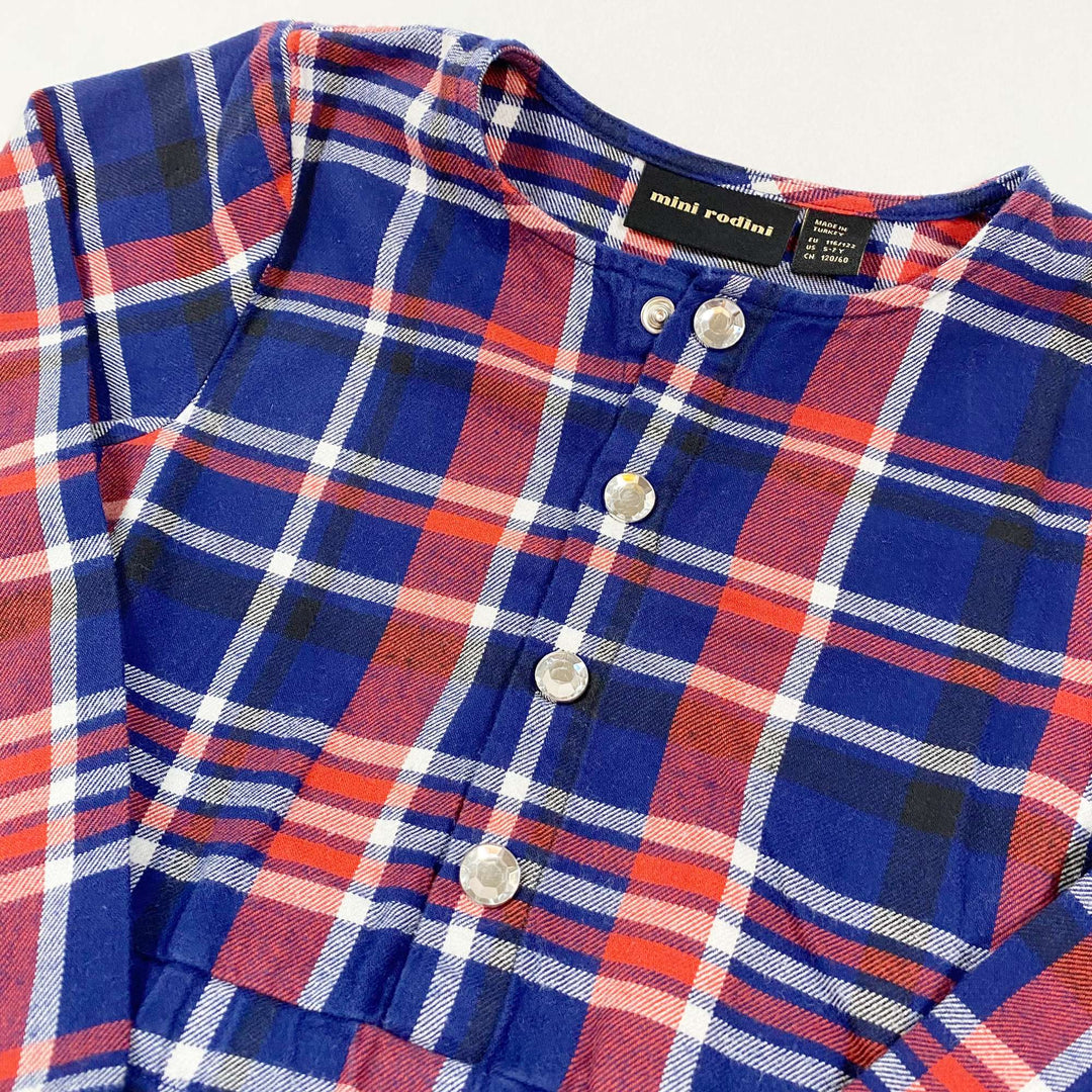 Mini Rodini check organic cotton dress 116-122/5-7Y 2