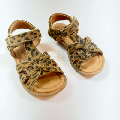Bisgaard brown leopard suede sandals 25 1