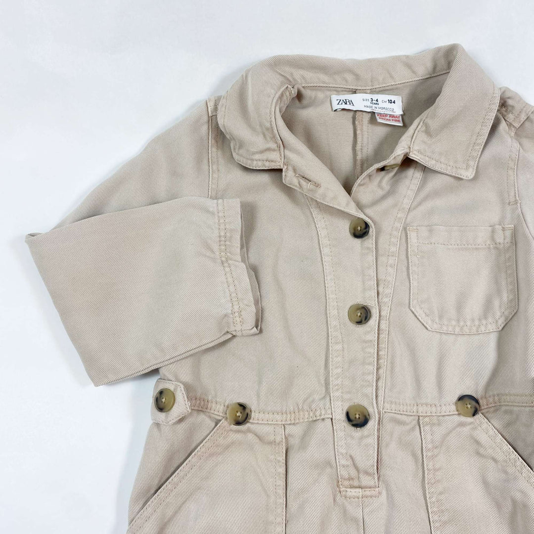 Zara beige boiler suit 3-4Y/104 2