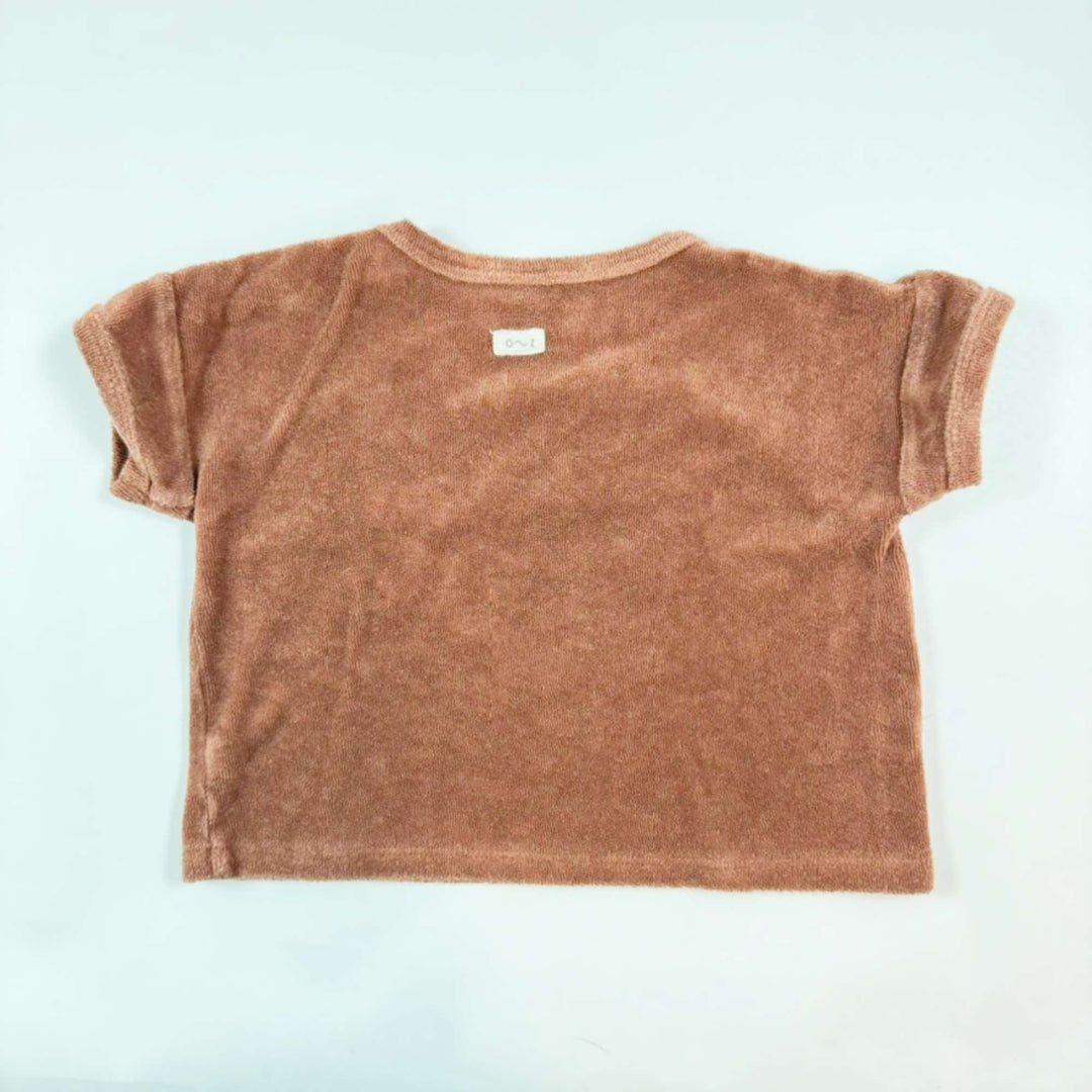 Organic Zoo terracotta frottee t-shirt 6-12M 2