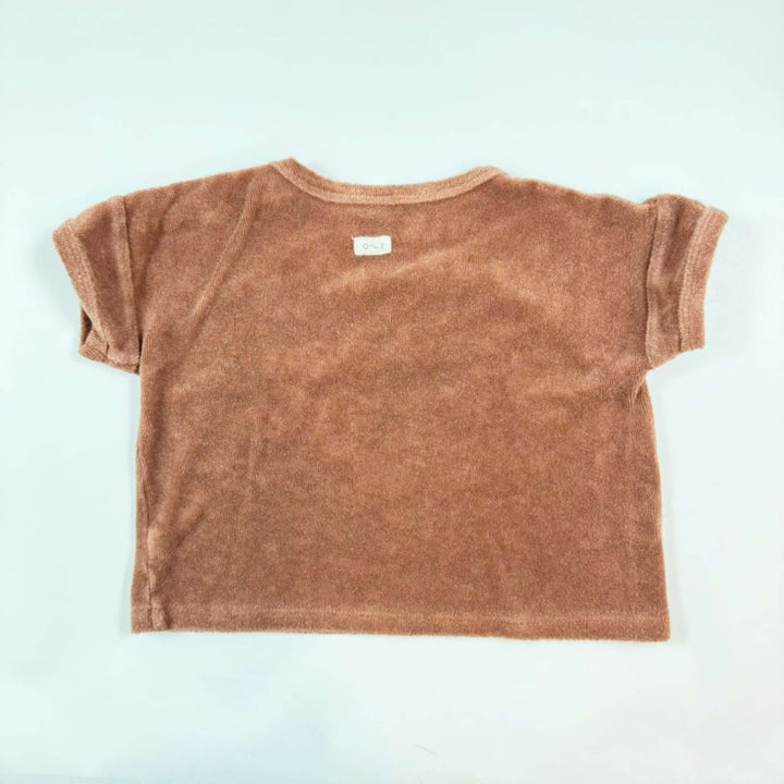 Organic Zoo terracotta frottee t-shirt 6-12M 2