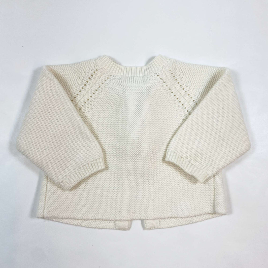 Jacadi off white wool blend cardigan 6M/67 2