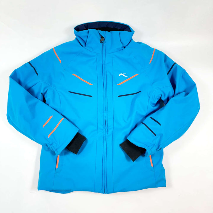 Kjus blue ski jacket with detachable hood and matching hat 128 2