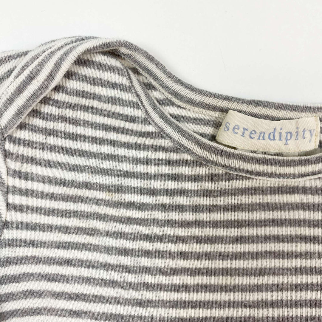 Serendipity Organics grey striped longsleeve body 18M/86 2