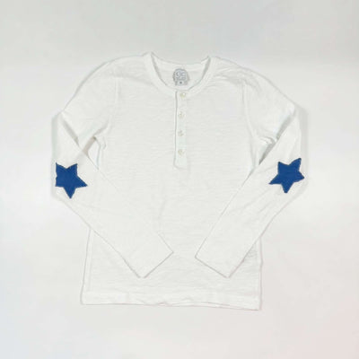 CdeC white longsleeve with blue patches 10Y 1