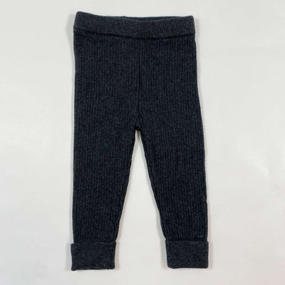 Jacadi anthracite wool cotton rib leggings 18M/81 1