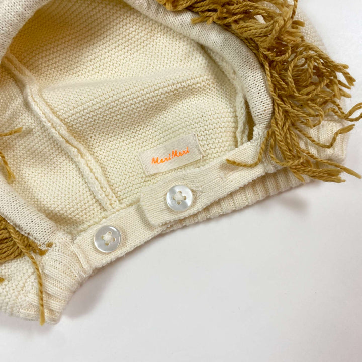 Meri Meri knitted lion mane bonnet 0-6M 2