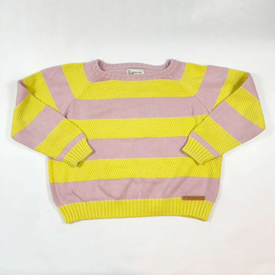 Piupiuchick pink/yellow bold striped cotton knit pullover 8Y 1